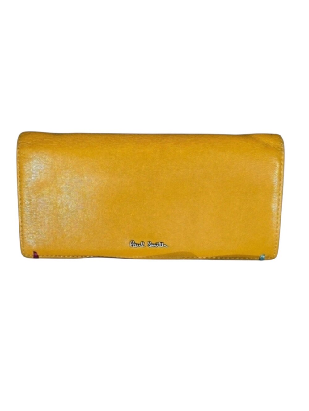 Paul Smith Golden Yellow Women's Goat Skin Wallet EUC